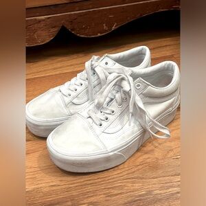 White platform vans